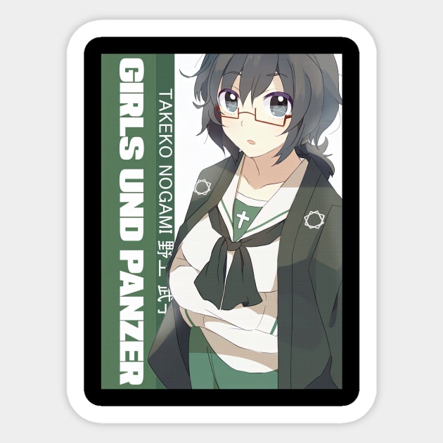 Oryou Takeko Nogami Girls UND Panzer Sticker by ThomaneJohnson